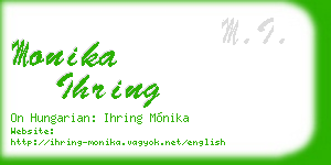 monika ihring business card