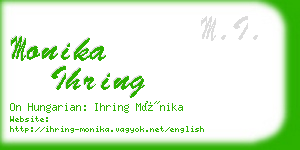 monika ihring business card